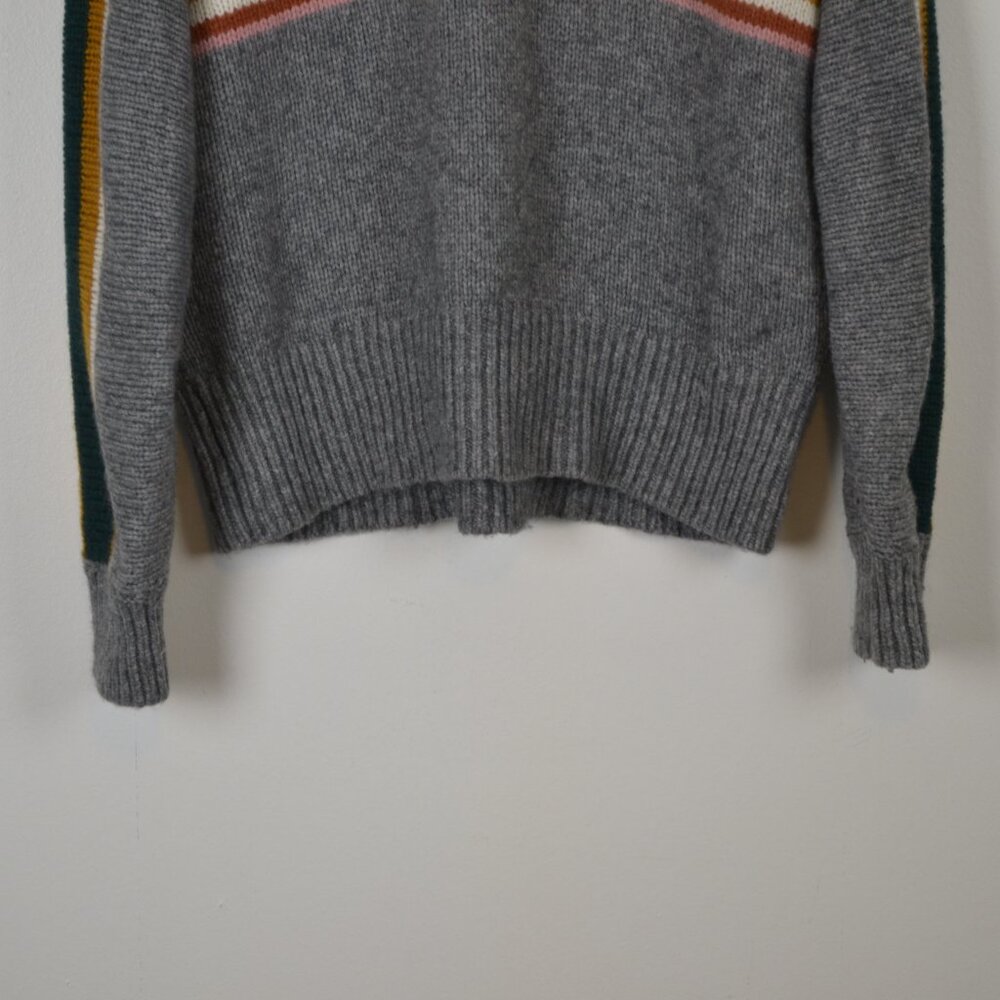 Madewell Wool Alpaca Blend Crewneck Pullover Sweater Womens M Long Sleeve Gray - Picture 2 of 9